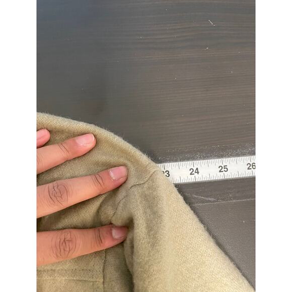 Vintage Men Shirt Jacket Large Brown Wool Blend Quilted Suede Collar Chore FLAW - Picture 9 of 11